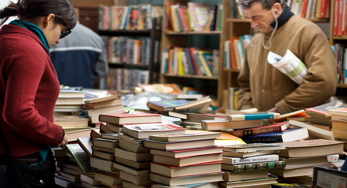 People in a bookstore