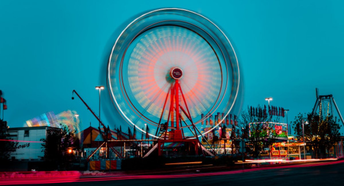 long-exposure ferris wheel